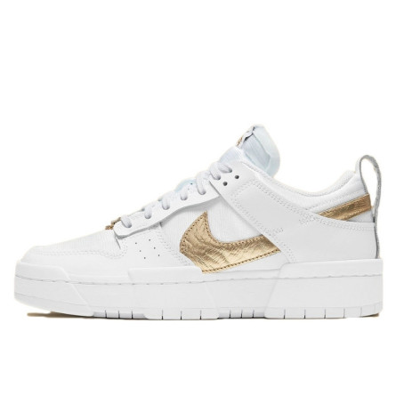 Nike Dunk Low Disrupt White Metallic Gold - 1