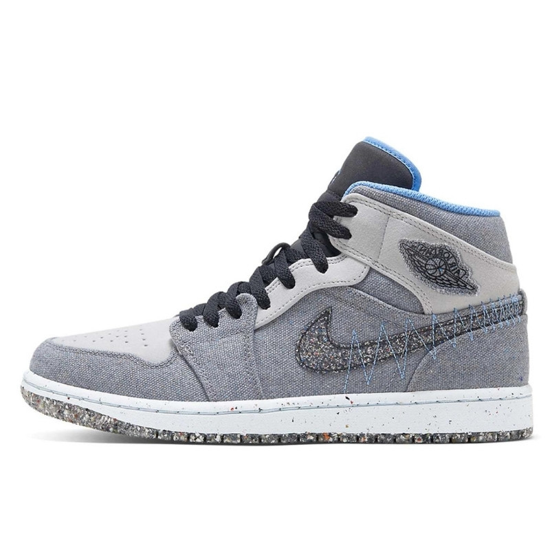Air Jordan 1 Mid Crater Grey University Blue - 1