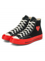 Converse Comme des Garçons Chuck 70 High Top Black Red - 2