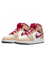 Air Jordan 1 Mid Light Curry Cardinal - 2