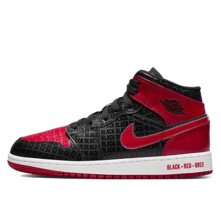 Air Jordan 1 Mid Bred Text - 1