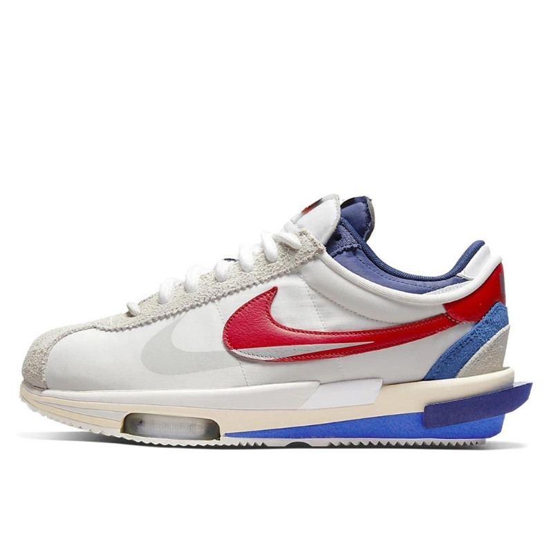 Nike Cortez 4.0 Sacai White University Red Blue - 1
