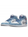Air Jordan 1 Mid French Blue Fire Red - 2