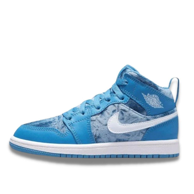Air Jordan 1 Mid Washed Denim - 1