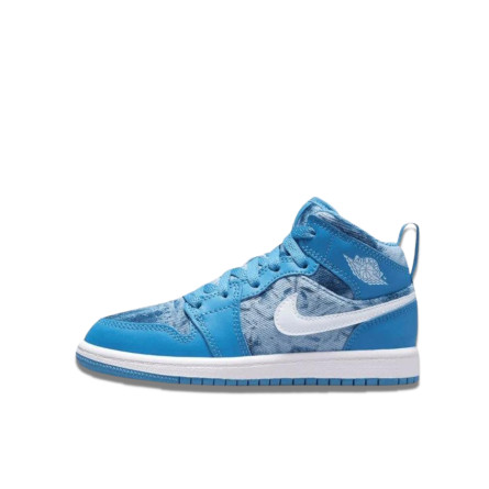 Air Jordan 1 Mid Washed Denim Kinder und Babys - 1