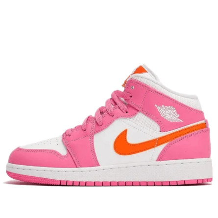Air Jordan 1 Mid Pinksicle Safety Orange - 1