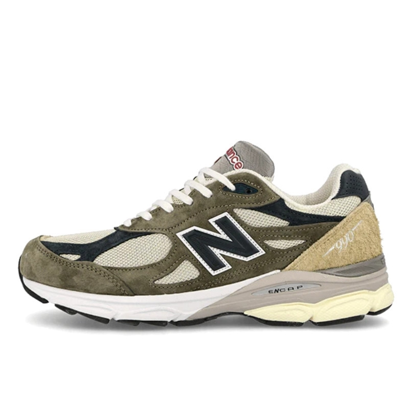 New Balance 990 v3 Made In USA Green Cream - 1