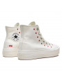 Converse Chuck Taylor All-Star Lift Hi White Red - 2