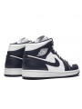 Air Jordan 1 Mid White Metallic Gold Obsidian - 3