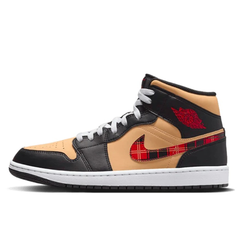 Air Jordan 1 Mid SE Tartan Swoosh - 1