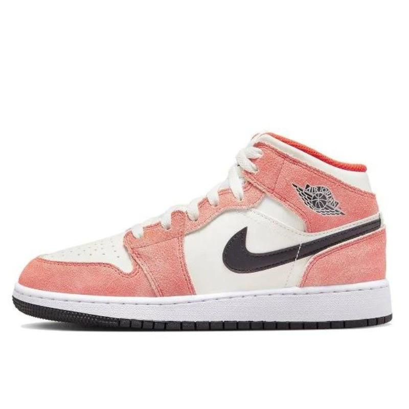 Air Jordan 1 Mid Orange Suede - 1