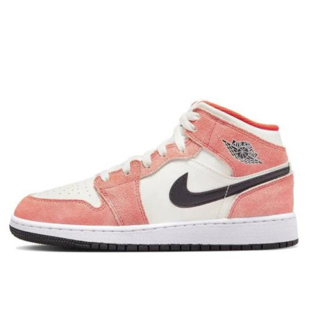 Air Jordan 1 Mid Orange Suede - 1