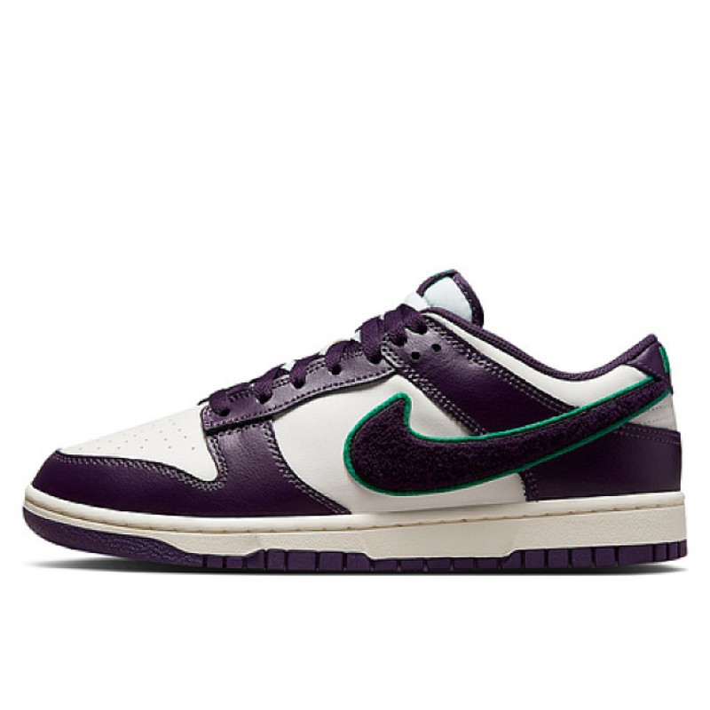 Nike Dunk Low Chenille Swoosh White Purple - 1