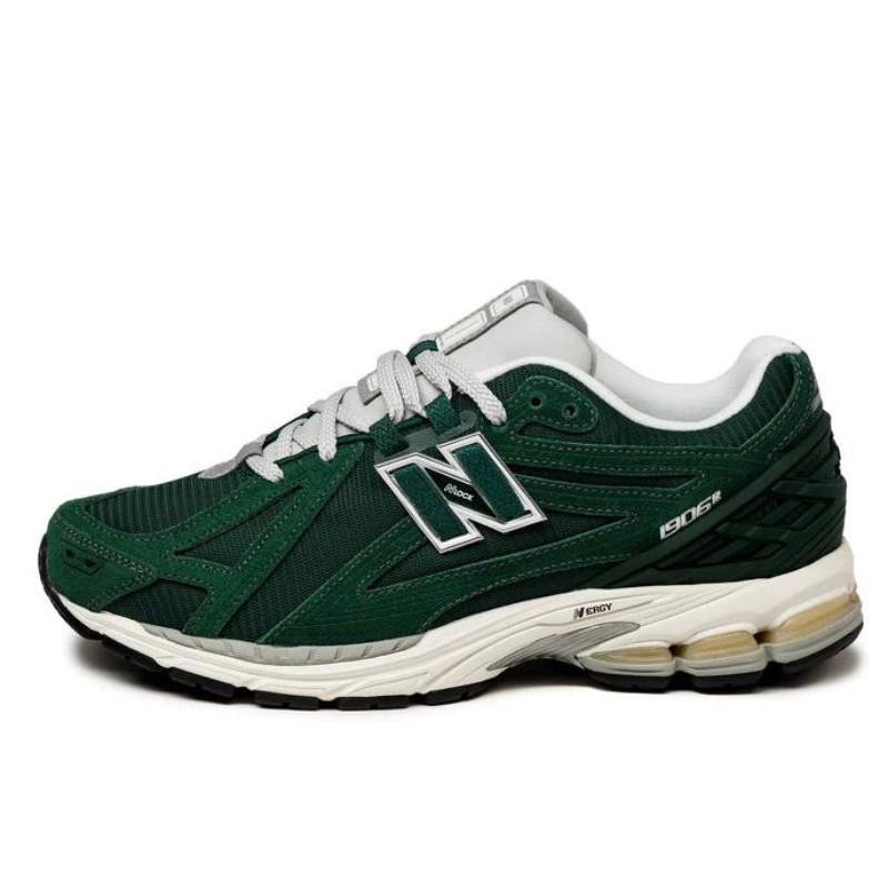 New Balance 1906R Green Suede Metallic Silver - 1