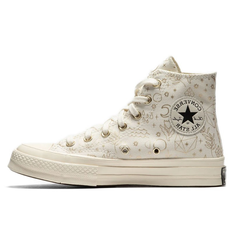 Converse Chuck Taylor All-Star 70 Hi Elements Print Egret Gold - 1