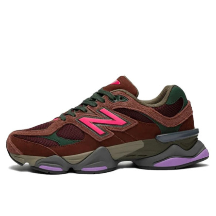 New Balance 9060 Rich Oak Burgundy - 1
